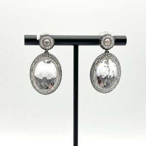 Swarovski Clear Crystal Oval Drop Vita Pierced Earrings (5008671)